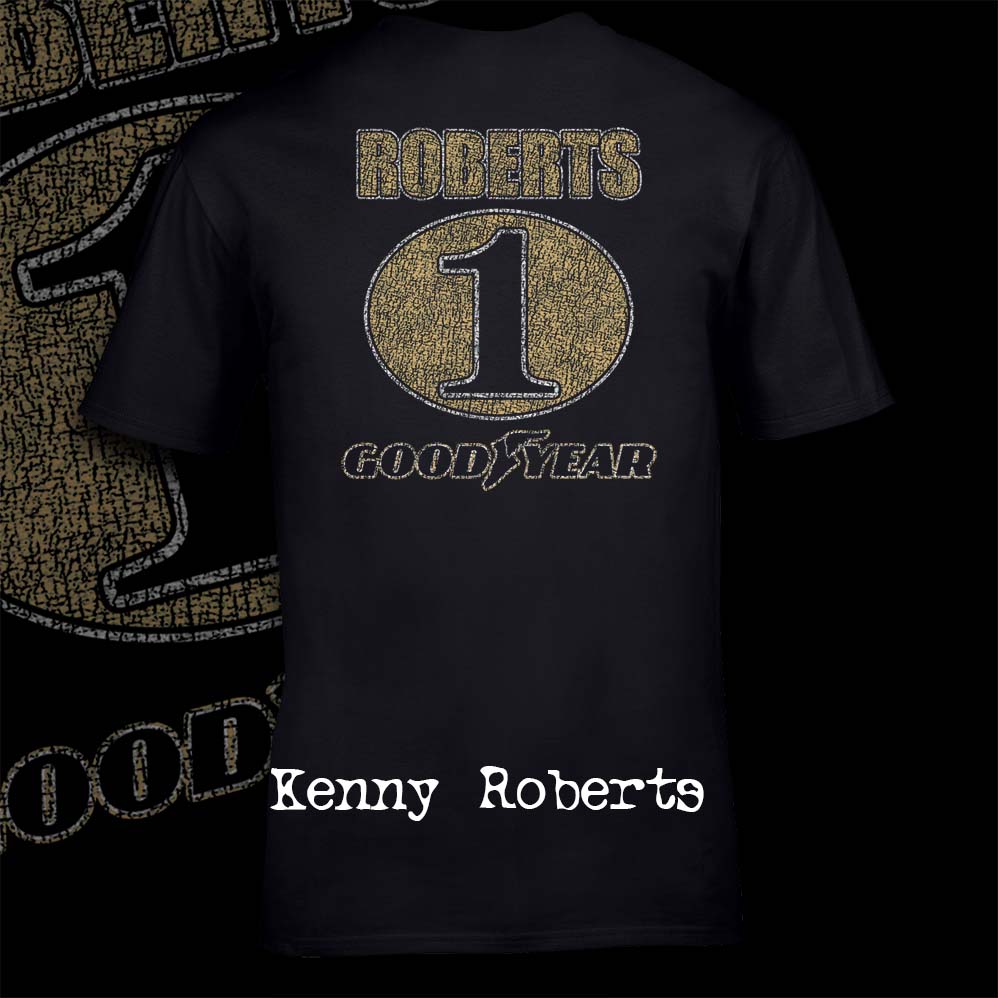 Kenny Roberts Vintage T Shirt Front and Back Print 01