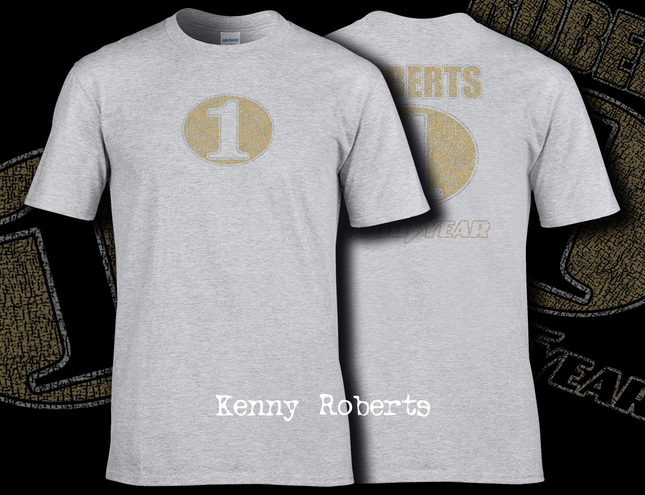 Kenny Roberts Vintage T Shirt Front and Back Print 01