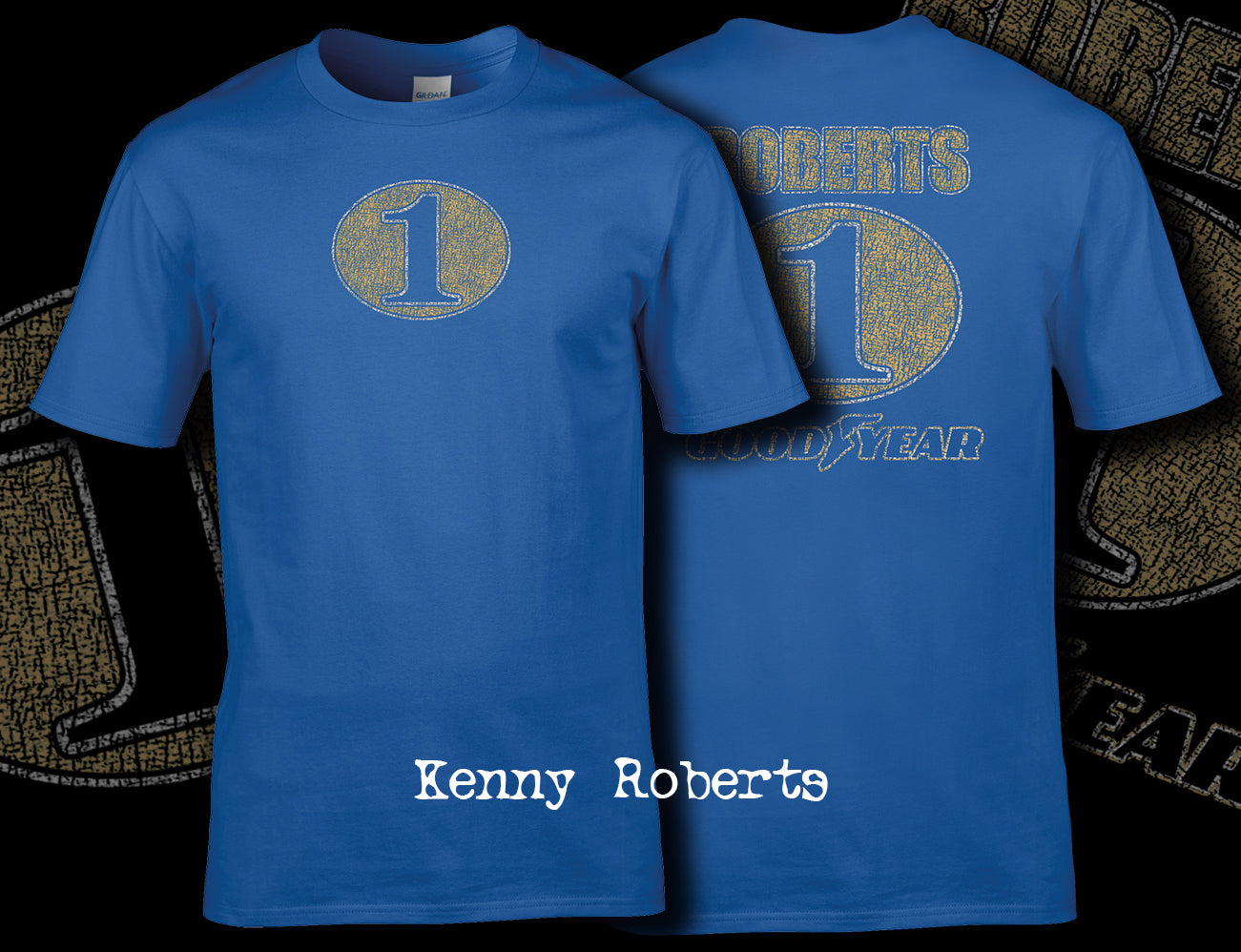 Kenny Roberts Vintage T Shirt Front and Back Print 01