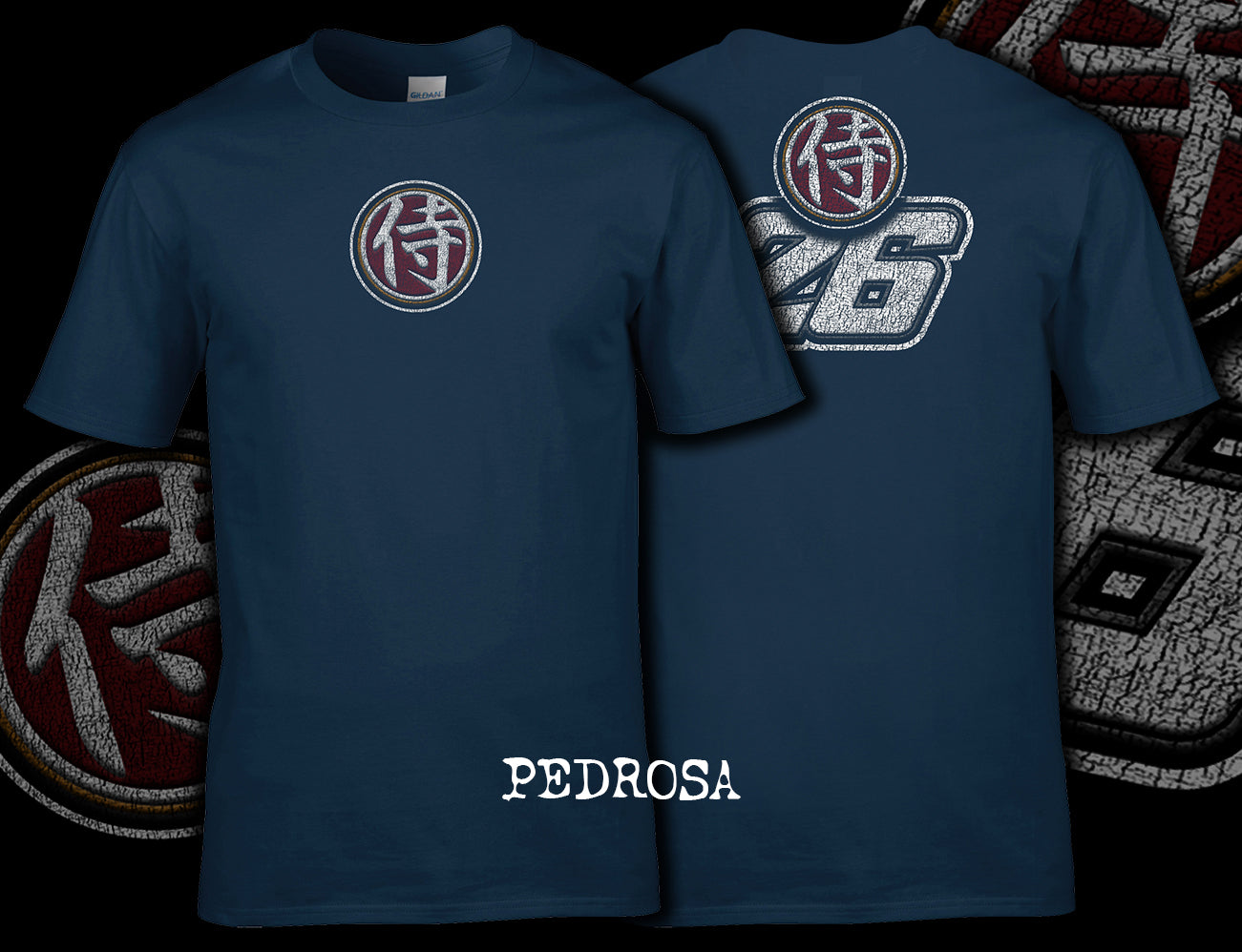 Dani Pedrosa Vintage T Shirt Front and Back Print 01