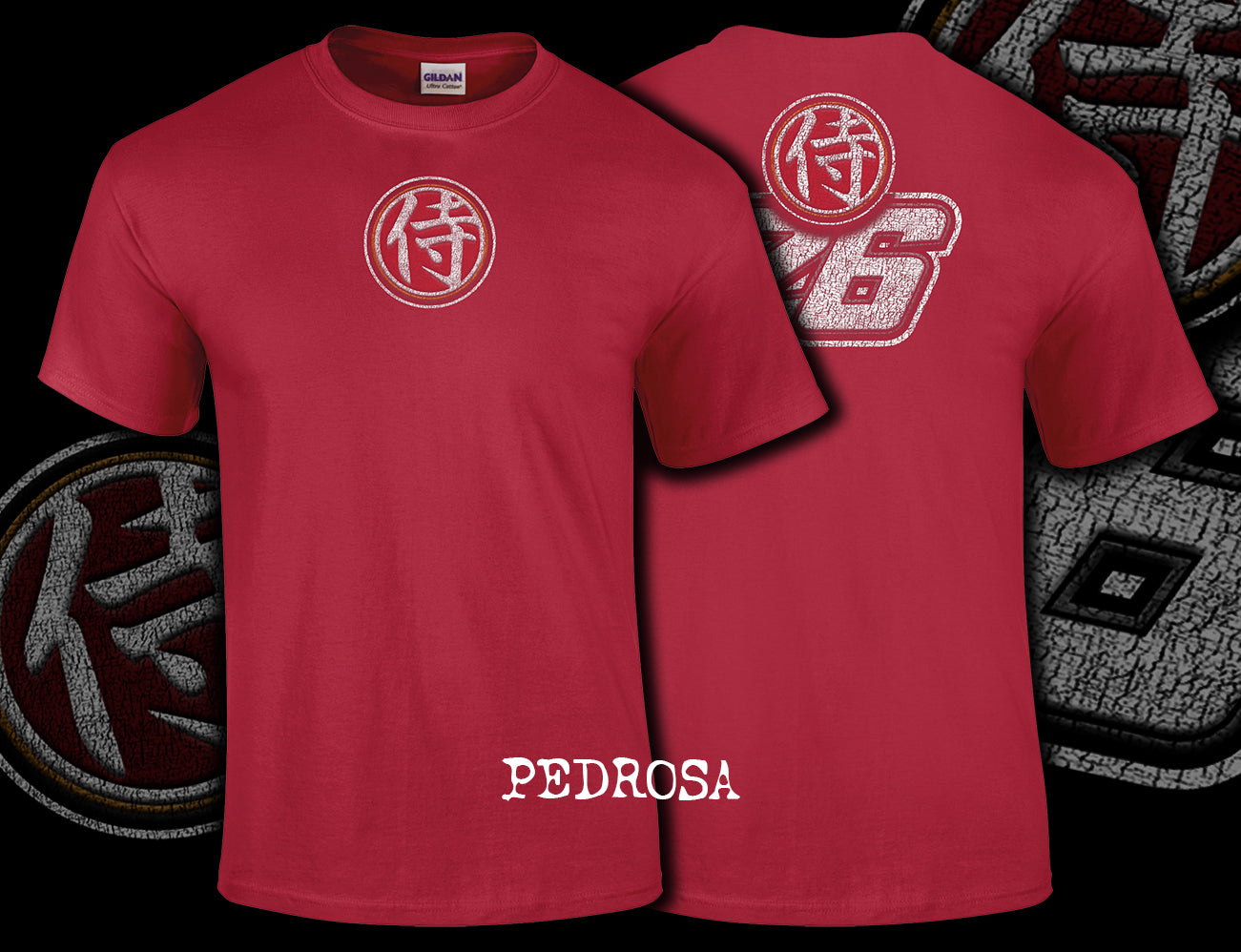 Dani Pedrosa Vintage T Shirt Front and Back Print 01