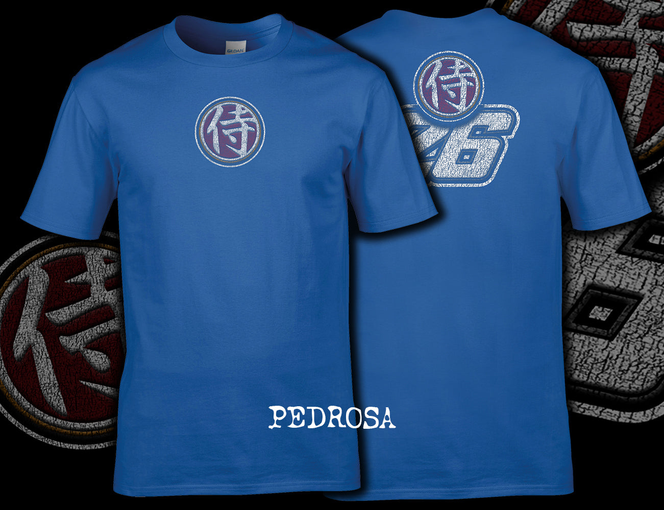 Dani Pedrosa Vintage T Shirt Front and Back Print 01