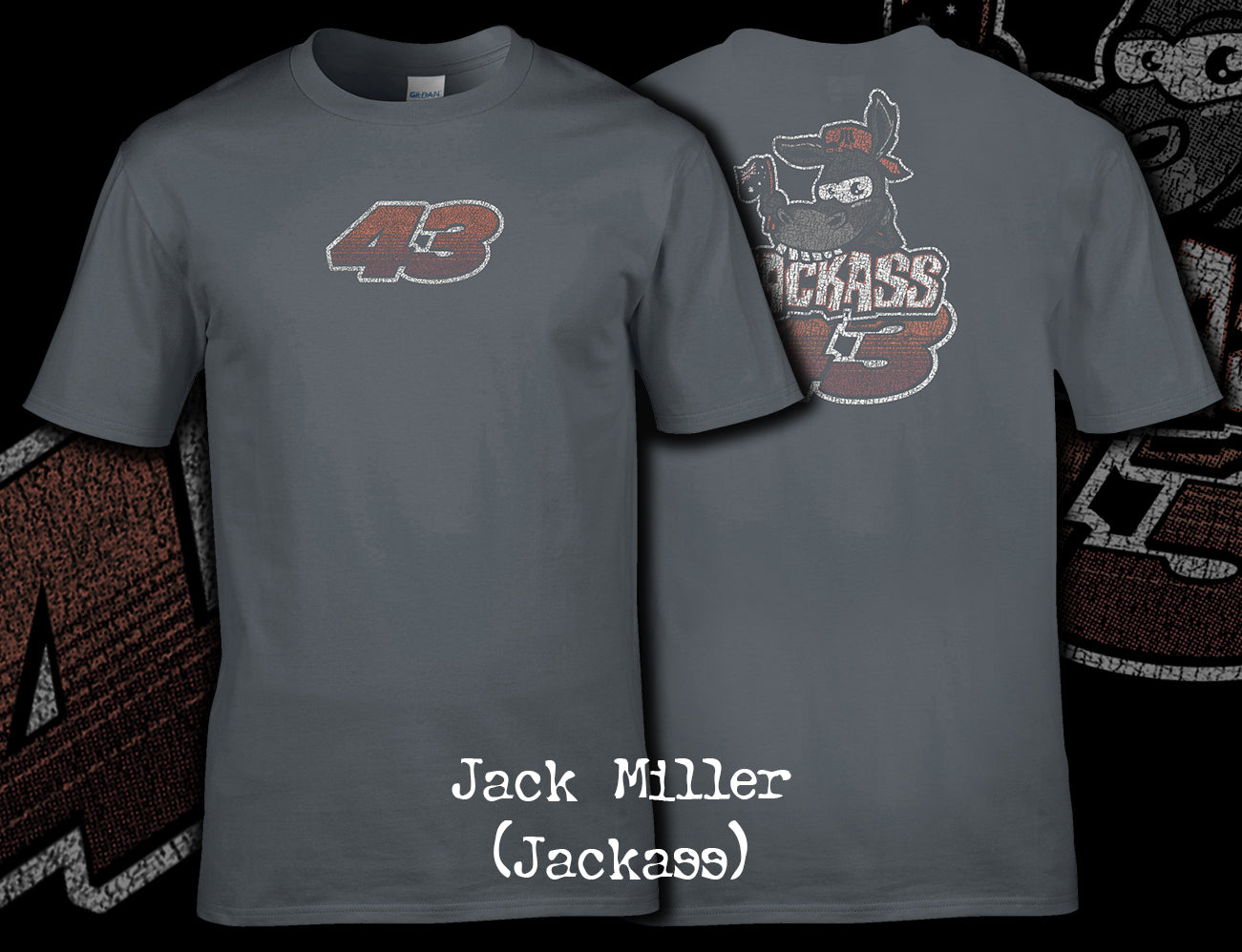Jack Miller 'Jackass' Vintage T Shirt Front and Back Print 01