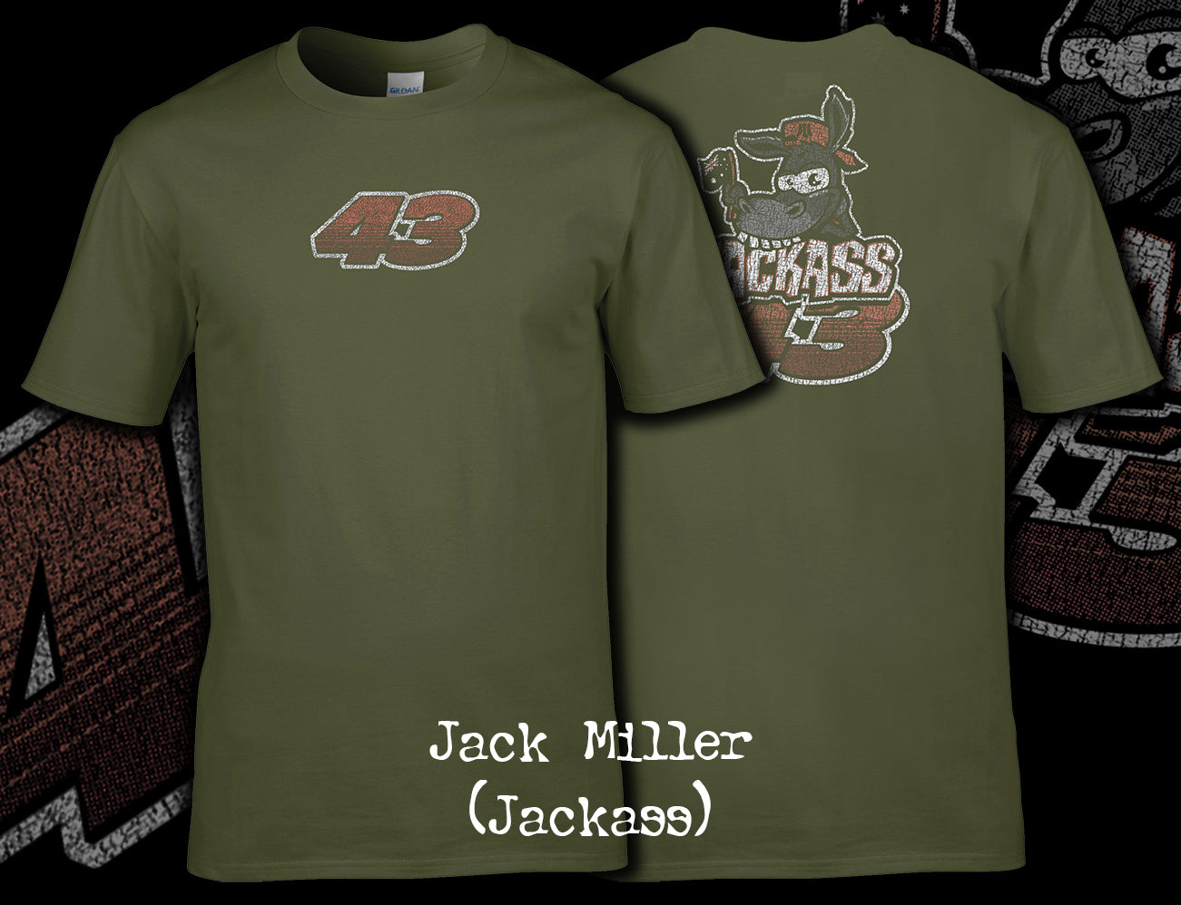 Jack Miller 'Jackass' Vintage T Shirt Front and Back Print 01