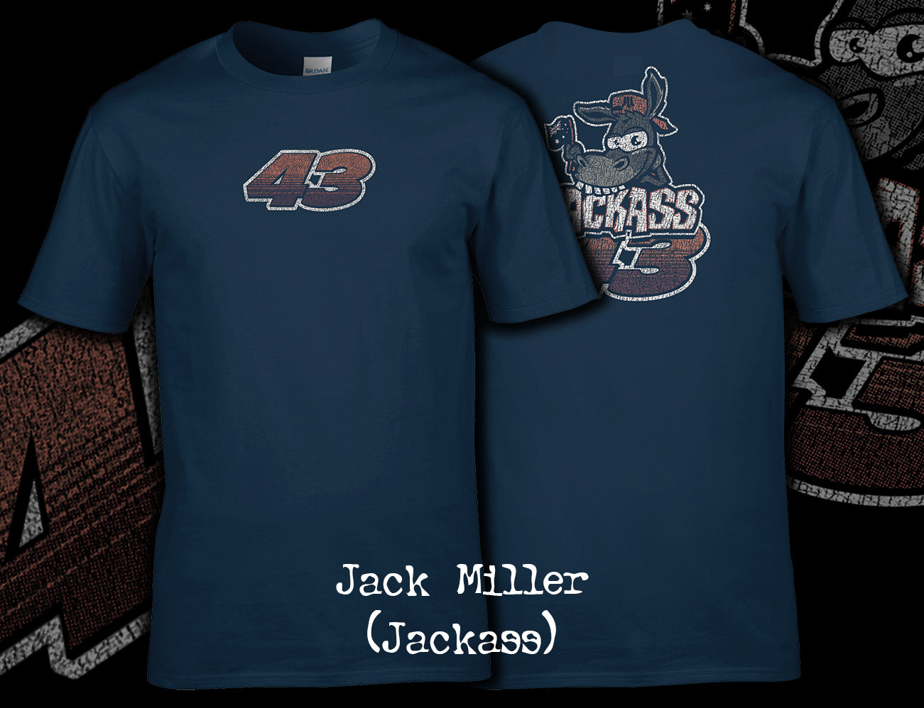 Jack Miller 'Jackass' Vintage T Shirt Front and Back Print 01