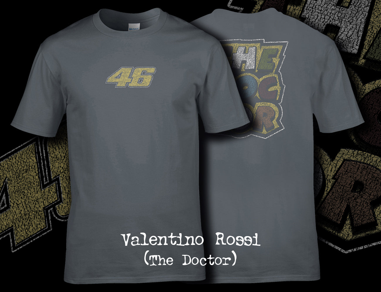 Valentino Rossi Vintage T Shirt Front and Back Print 02