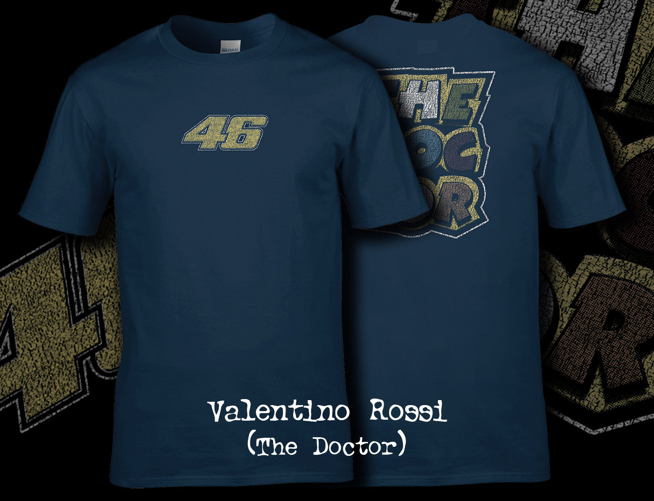 Valentino Rossi Vintage T Shirt Front and Back Print 02