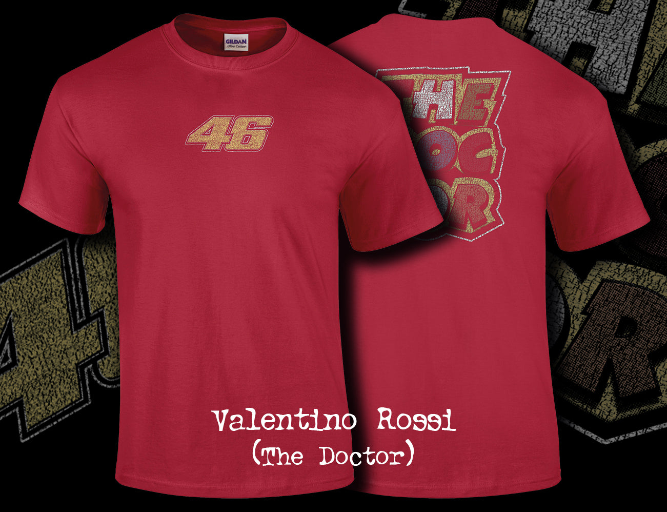 Valentino Rossi Vintage T Shirt Front and Back Print 02