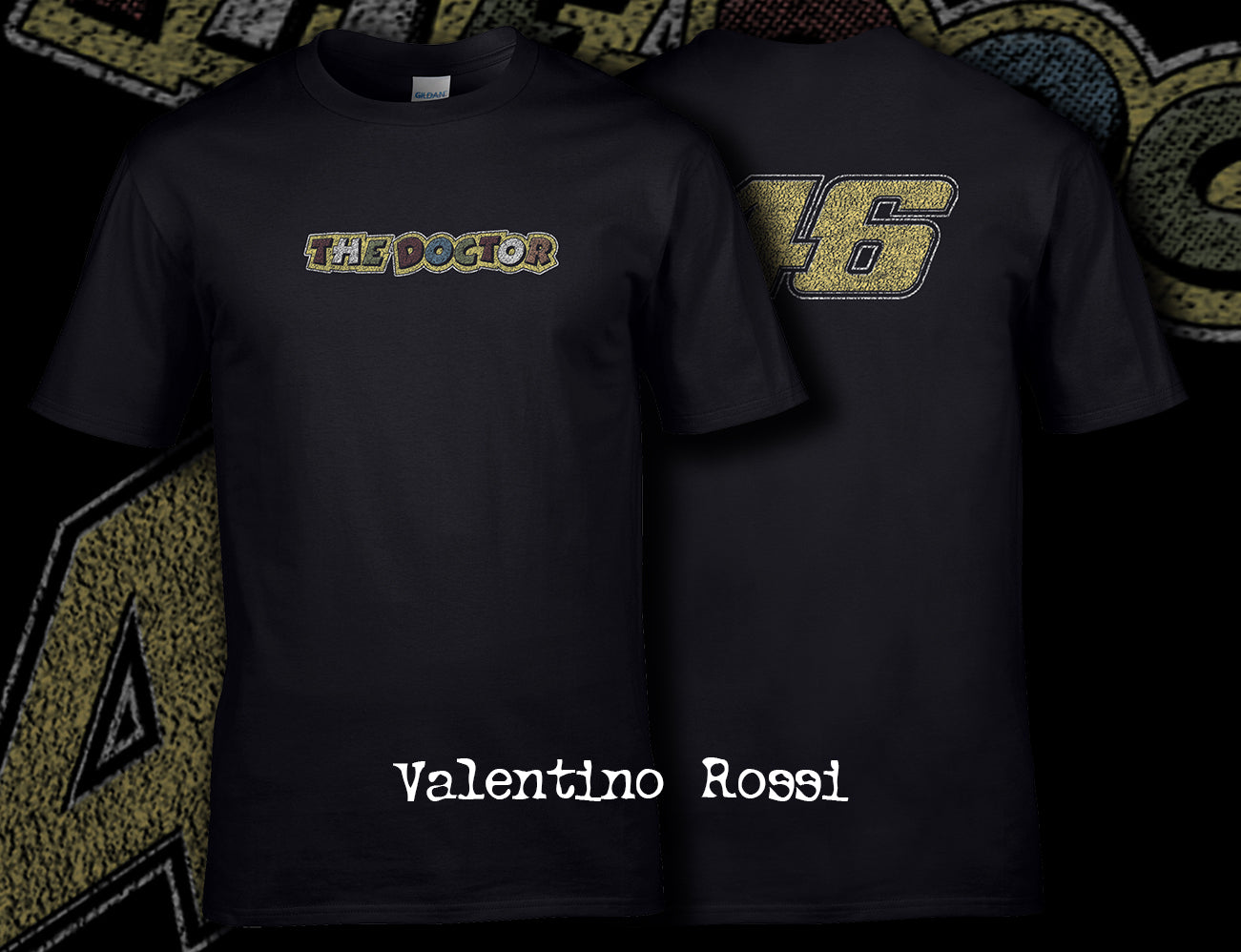 Valentino Rossi Vintage T Shirt Front and Back Print 01