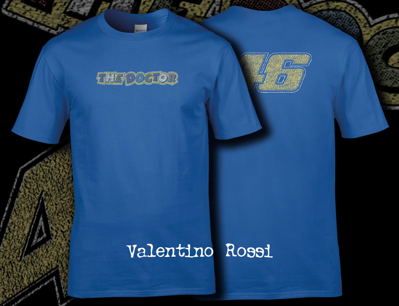 Valentino Rossi Vintage T Shirt Front and Back Print 01