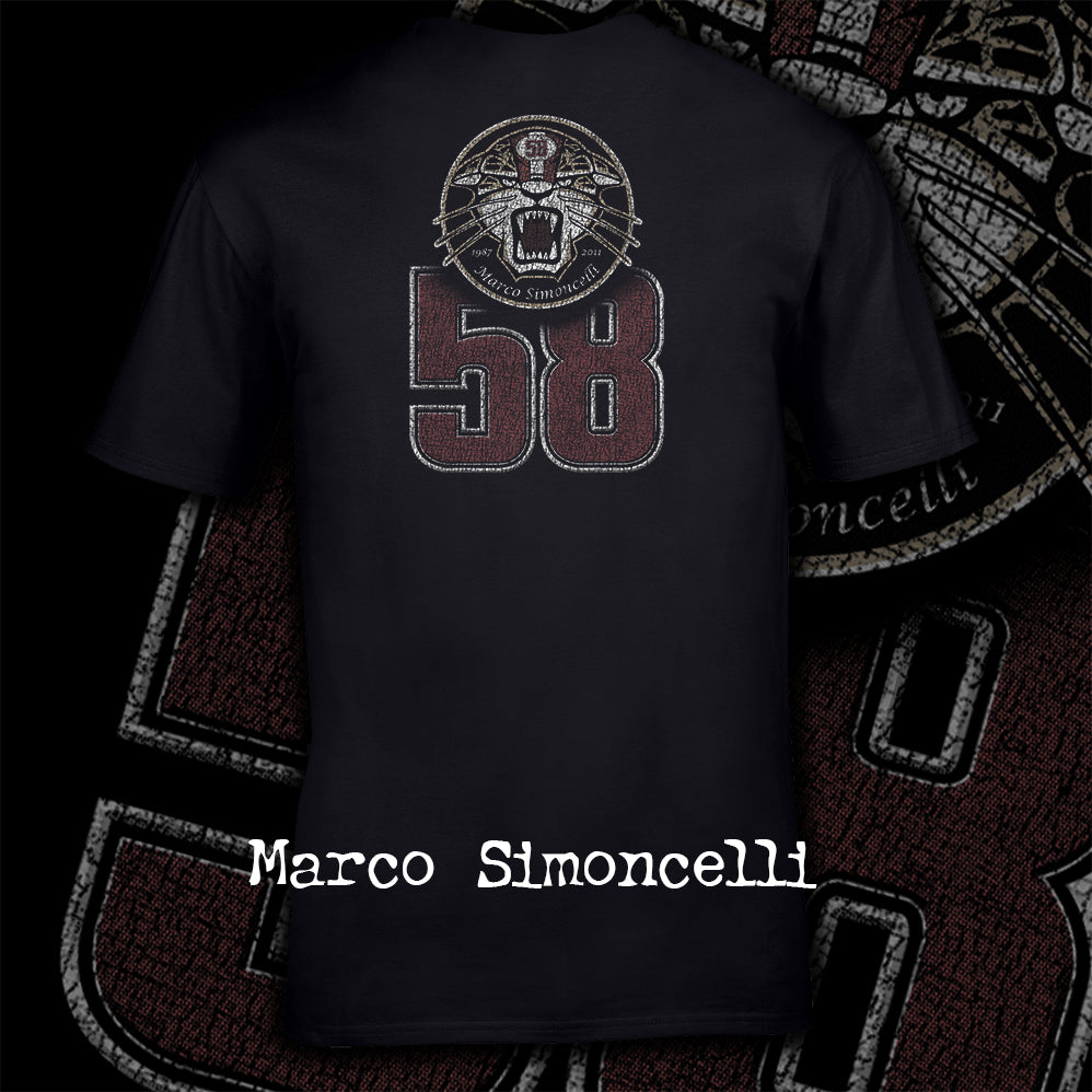 Marco Simoncelli Vintage T Shirt Front and Back Print 01