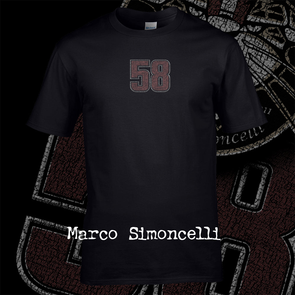 Marco Simoncelli Vintage T Shirt Front and Back Print 01