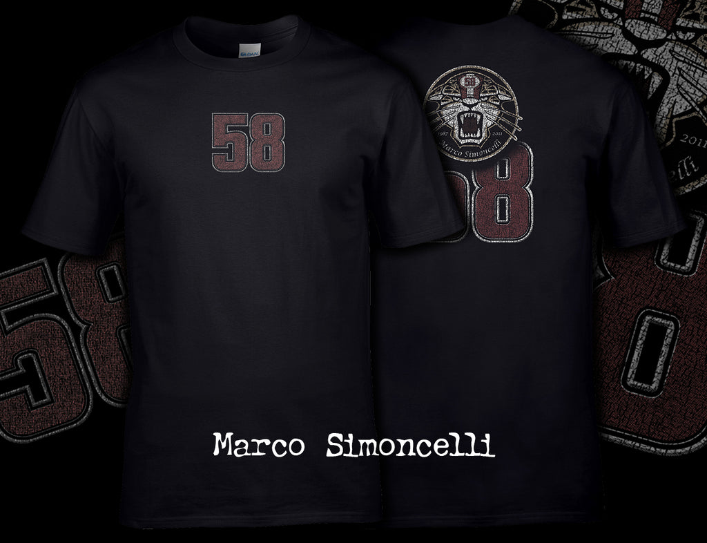 Marco Simoncelli Vintage T Shirt Front and Back Print 01