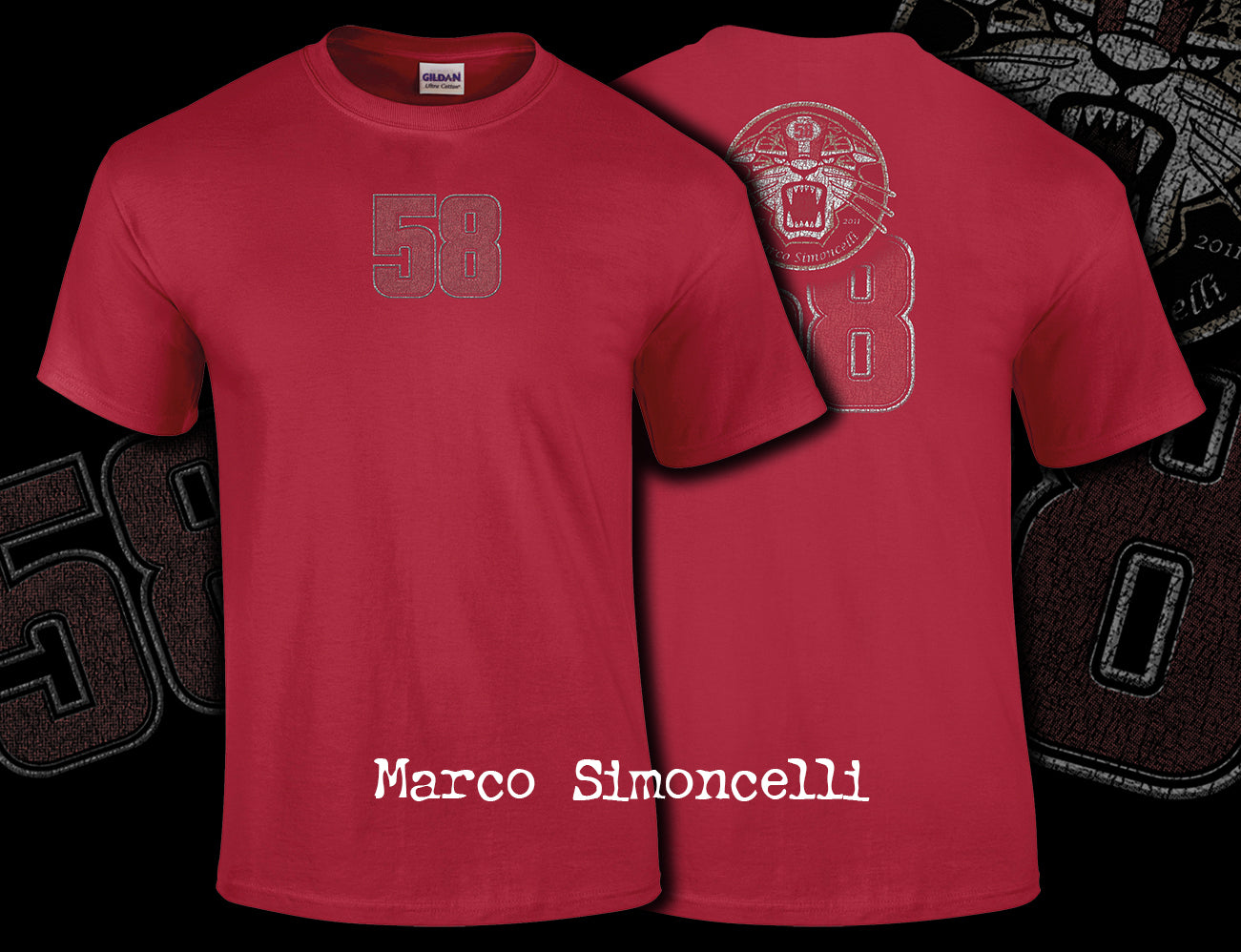 Marco Simoncelli Vintage T Shirt Front and Back Print 01