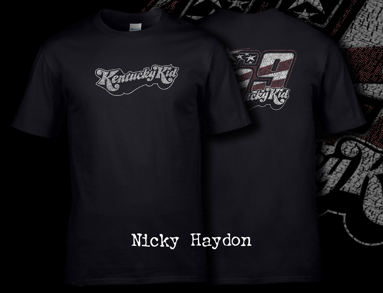Nicky Hayden Vintage T Shirt Front and Back Print 01