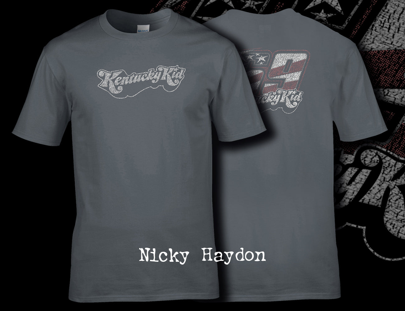 Nicky Hayden Vintage T Shirt Front and Back Print 01