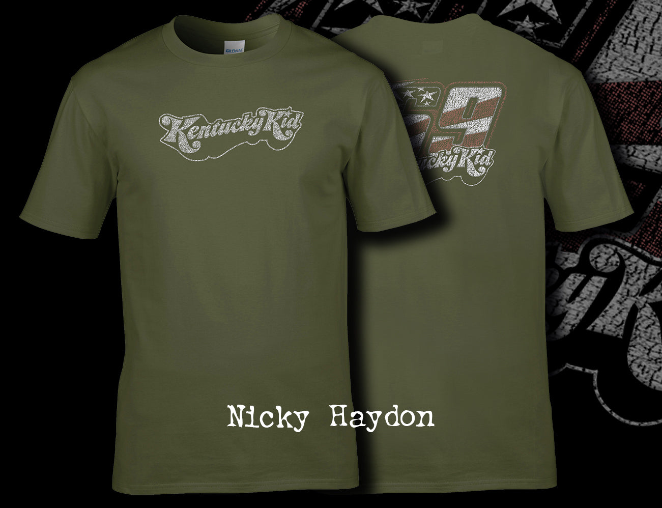 Nicky Hayden Vintage T Shirt Front and Back Print 01