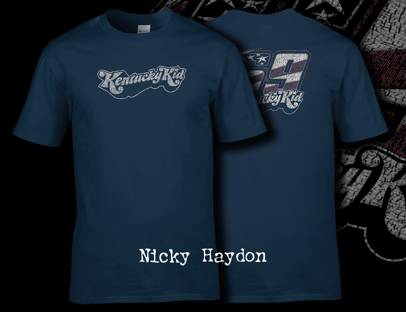 Nicky Hayden Vintage T Shirt Front and Back Print 01