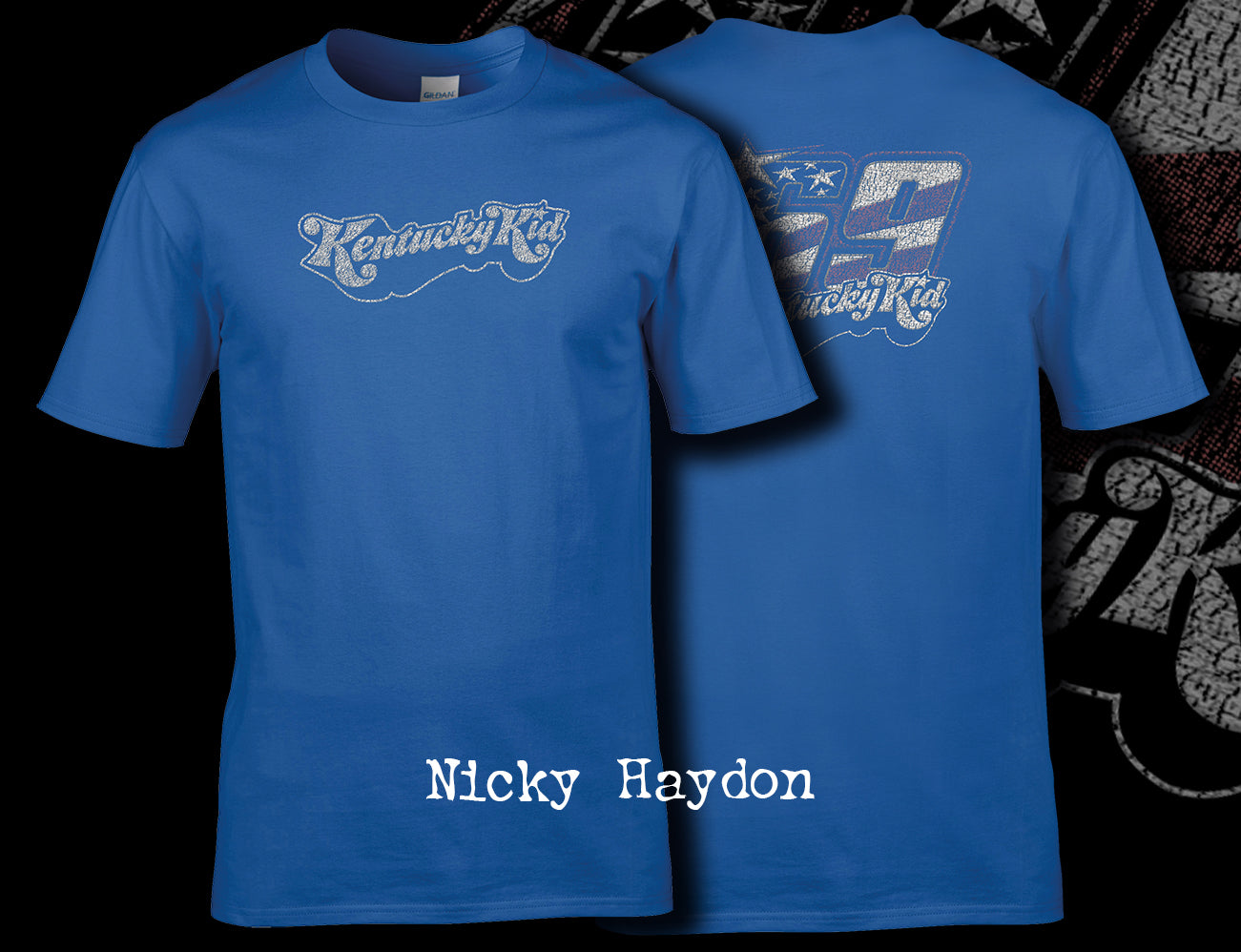 Nicky Hayden Vintage T Shirt Front and Back Print 01